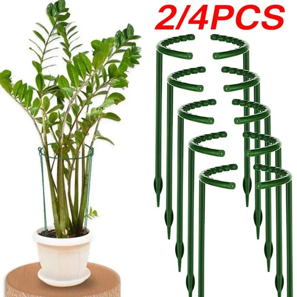 2/4PCS Plastic Plant Support Pile Frame