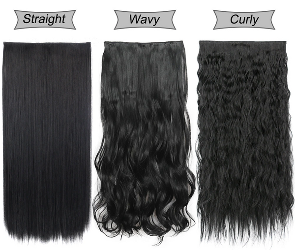 Synthetic Hair Extension Natural  curly wavy and straight