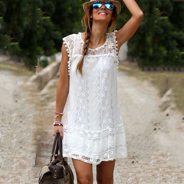 Summer  Elegant Women Mini Short Dress