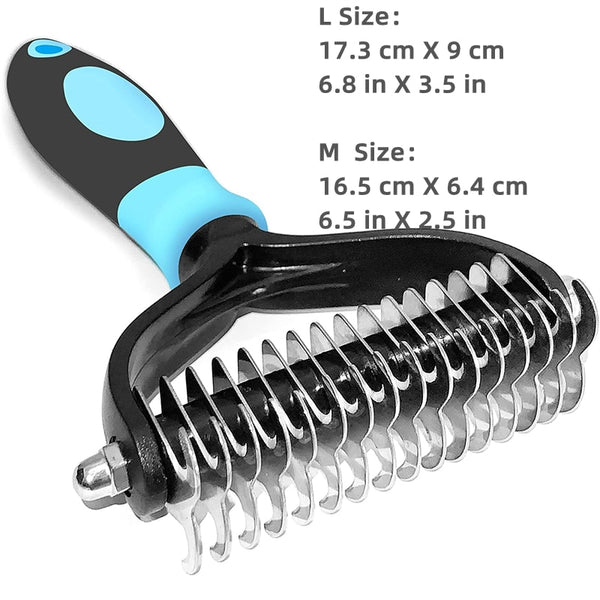 Brosse de démêlage professionnelle pour animaux de compagnie 2 faces 