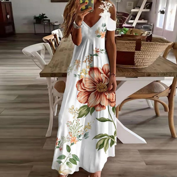 Women Floral Print Maxi Dress