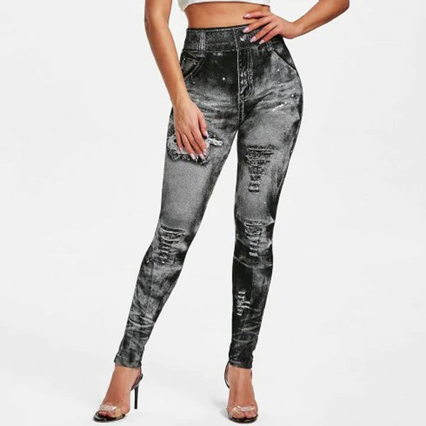 Women Leggings Imitation Jeans